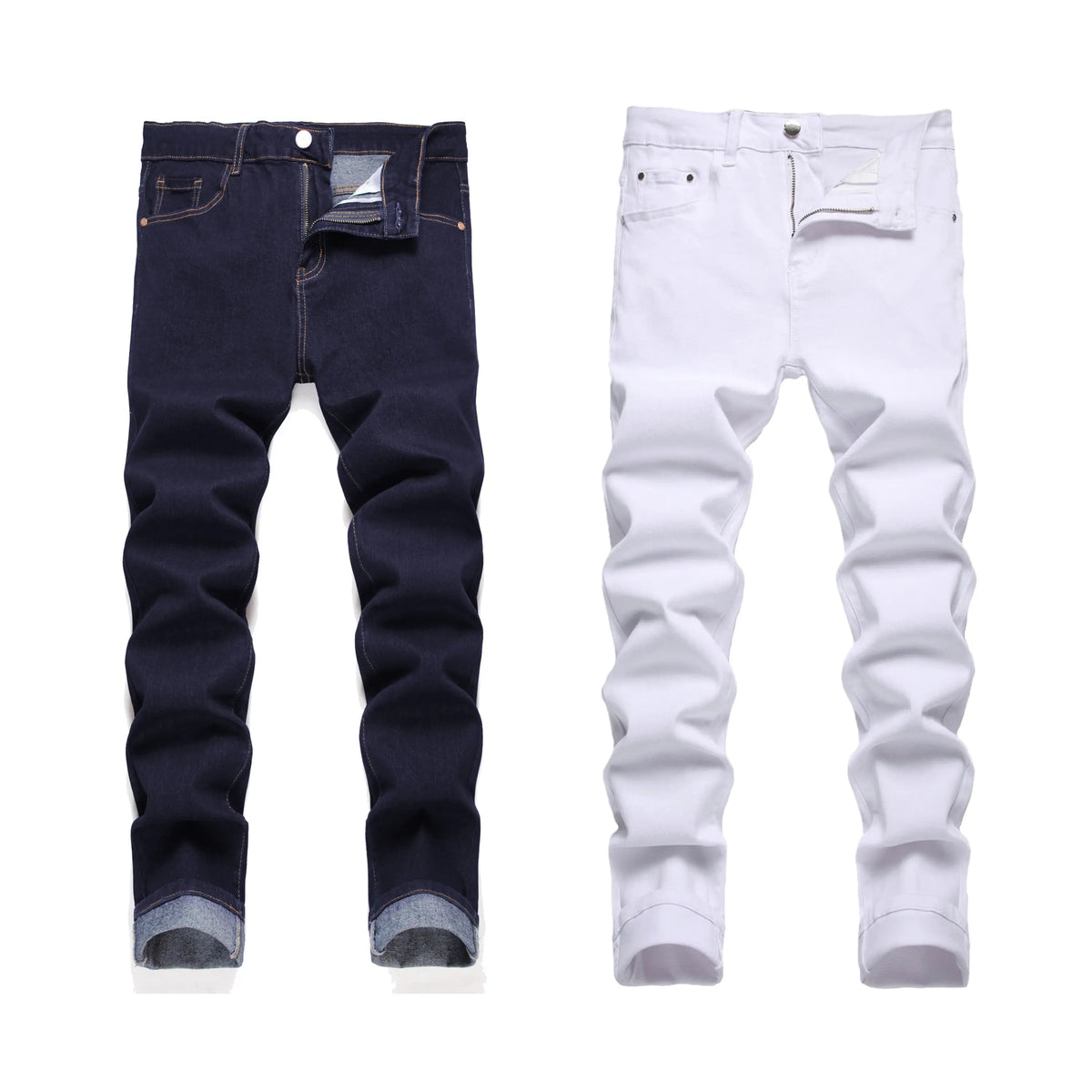 JUNBAOSS Men's Multi Pack Slim Fit Stretch Jeans Colored Skinny Jeans for Men, Distressed Straight Leg Casual Fashion Comfort Flex Waist Denim Pants, Menswear Classic Street Style Cotton Fabric Jean Natural Hipster Personalized Stylish Streetwear Jeans su