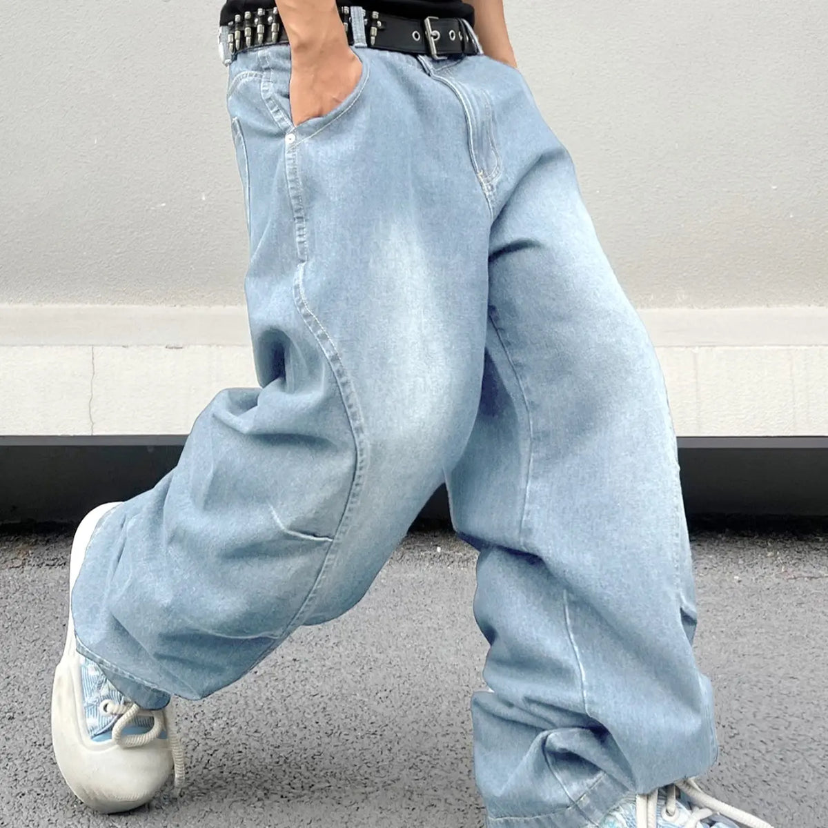DealsForYouDays Wide Leg Jeans Spring To Summer Hip Hop Baggy Denim Pants Y2k Streetwear Jeans