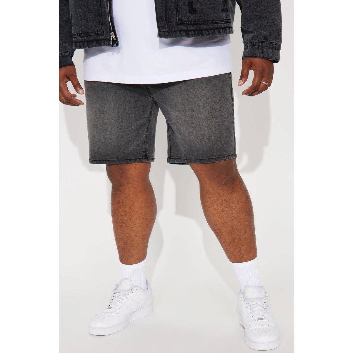 Cornell Slim Denim Shorts - Black Wash
