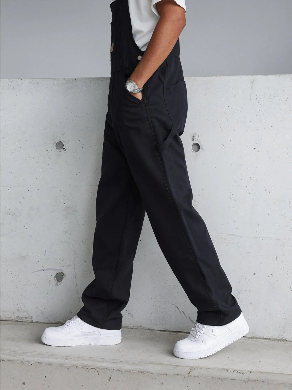 Men's Black Denim Overalls,Black Wide Leg Cargo Dungarees,Y2K Streetwear Classic Workwear Bib Overalls,Summer Casual Clean Fit Jumpsuit