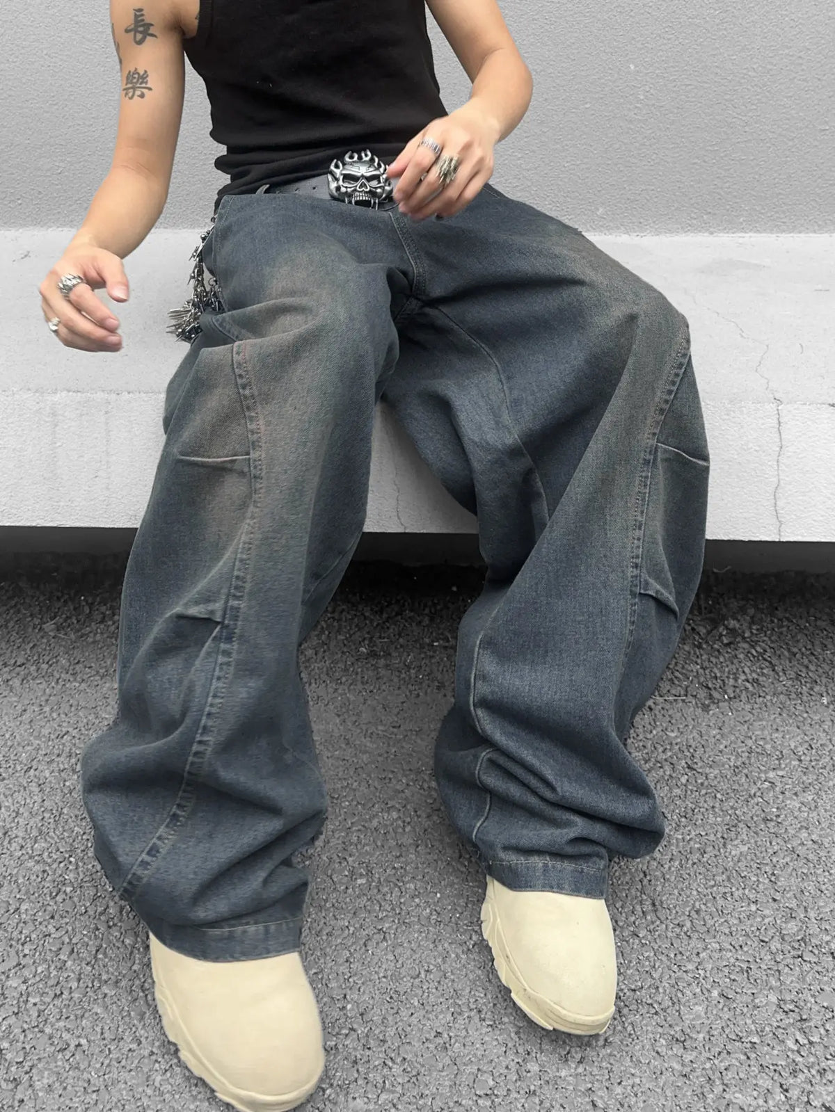 DealsForYouDays Wide Leg Jeans Spring To Summer Hip Hop Baggy Denim Pants Y2k Streetwear Jeans