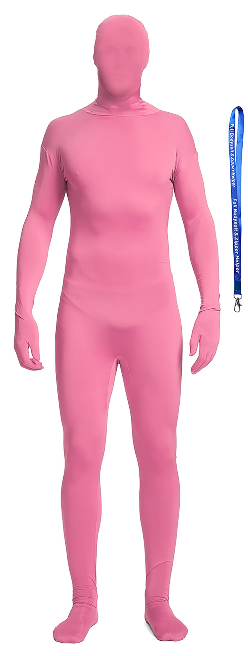 Full Bodysuit Include Zipper Helper Unisex Spandex Stretch Adult Costume Zentai Disappearing Man Body Suit
