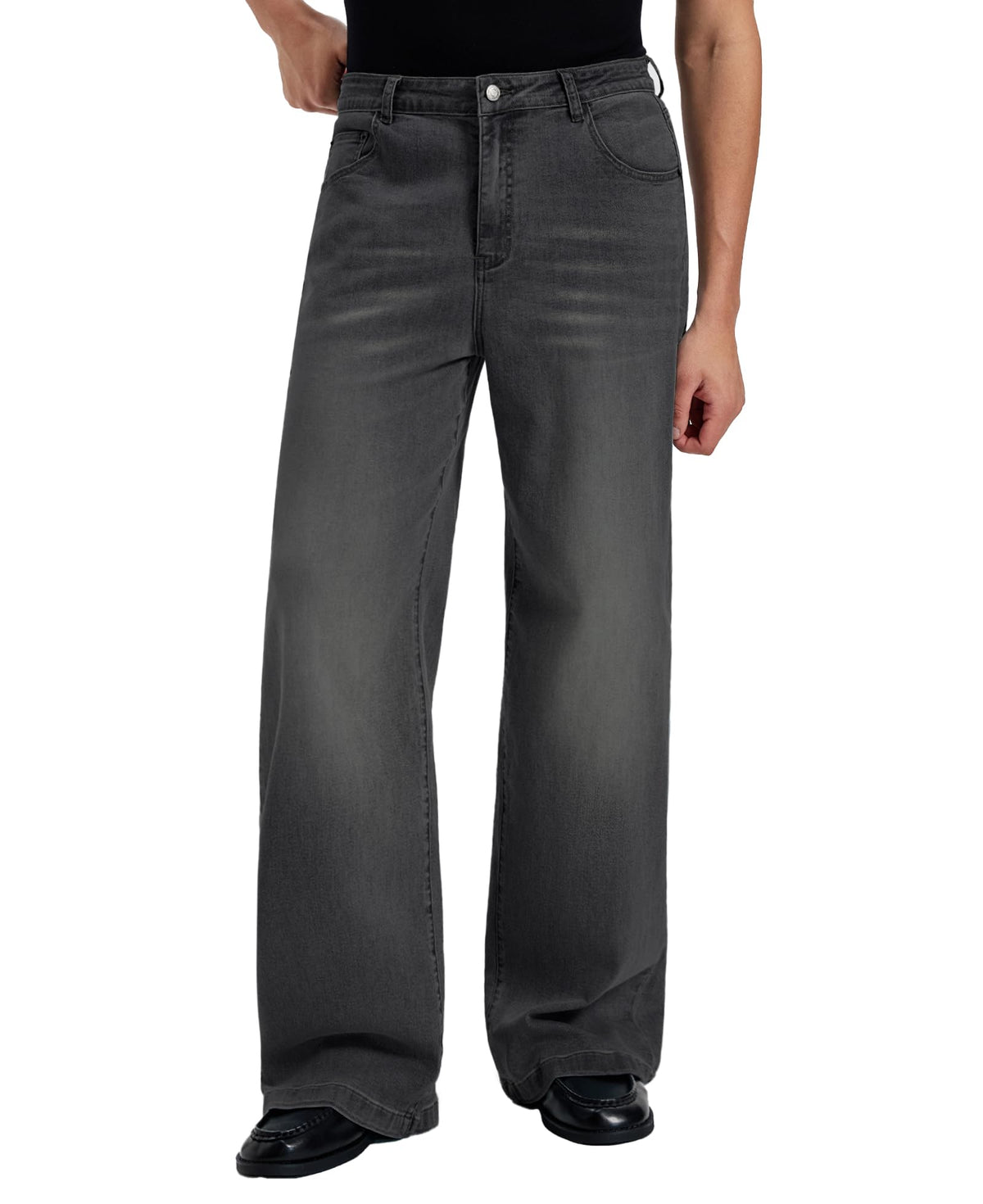 Mens Bootcut Baggy Jeans Stretch Flared Wide Leg Old Money Jeans Lightweight Breathable Vintage Stylish Casual Denim Pants
