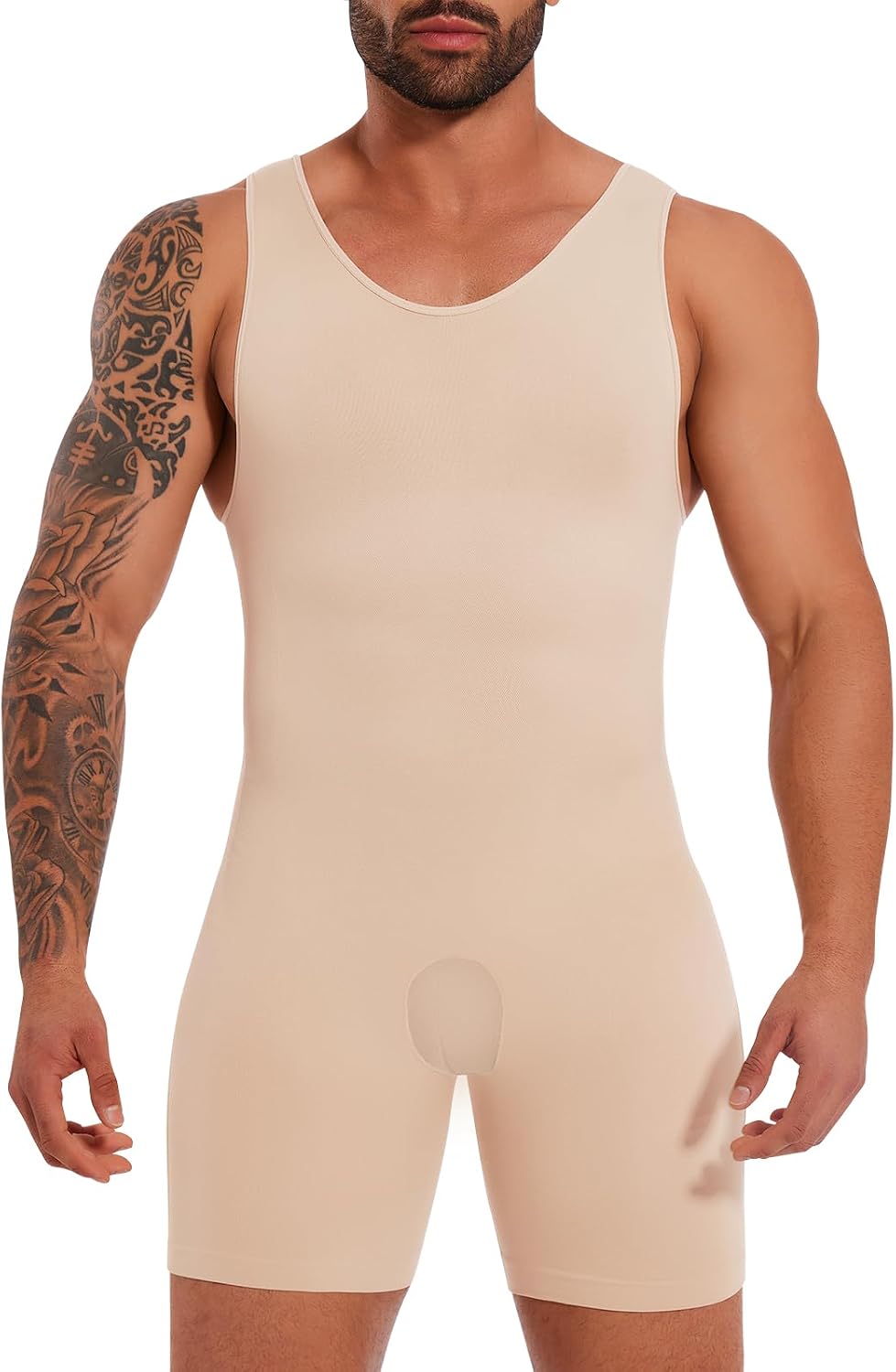 Mens Body Shaper Compression Bodysuit Shapewear Fajas Para Hombres