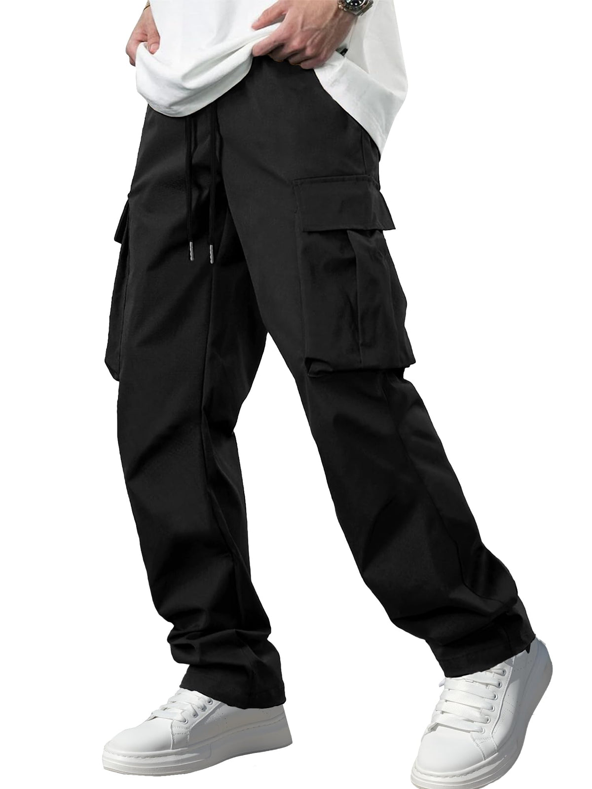 Comdecevis Men's Casual Cargo Pants Tactical Work Pants with Pockets