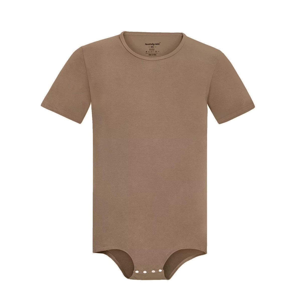 Landofgenie Mens Short Sleeve Onesie Solid Basic Bodysuit Pajama