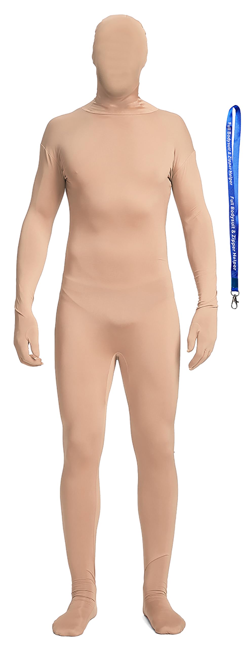 Full Bodysuit Include Zipper Helper Unisex Spandex Stretch Adult Costume Zentai Disappearing Man Body Suit