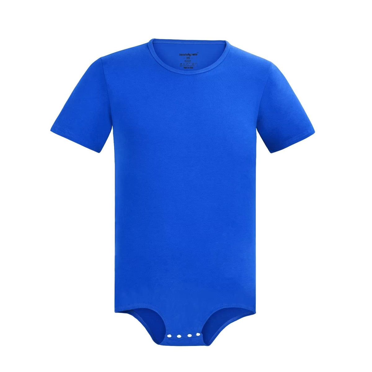 Landofgenie Mens Short Sleeve Onesie Solid Basic Bodysuit Pajama