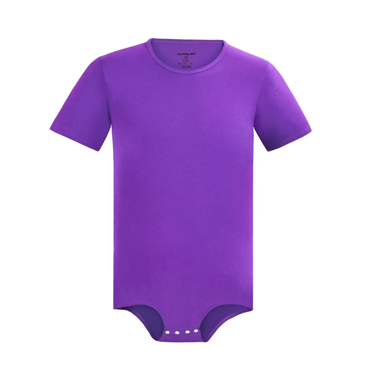 Landofgenie Mens Short Sleeve Onesie Solid Basic Bodysuit Pajama