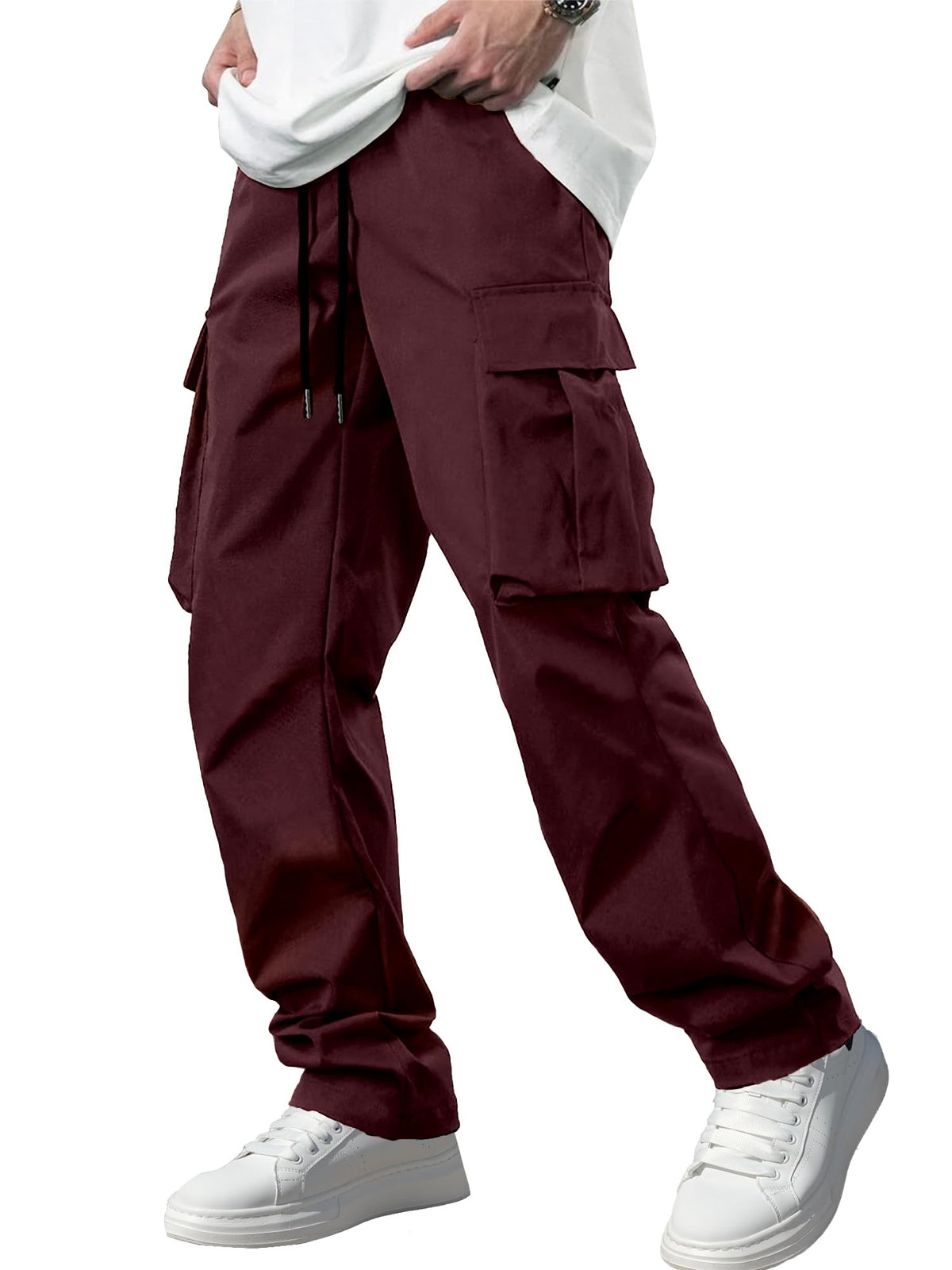 Comdecevis Men's Casual Cargo Pants Tactical Work Pants with Pockets