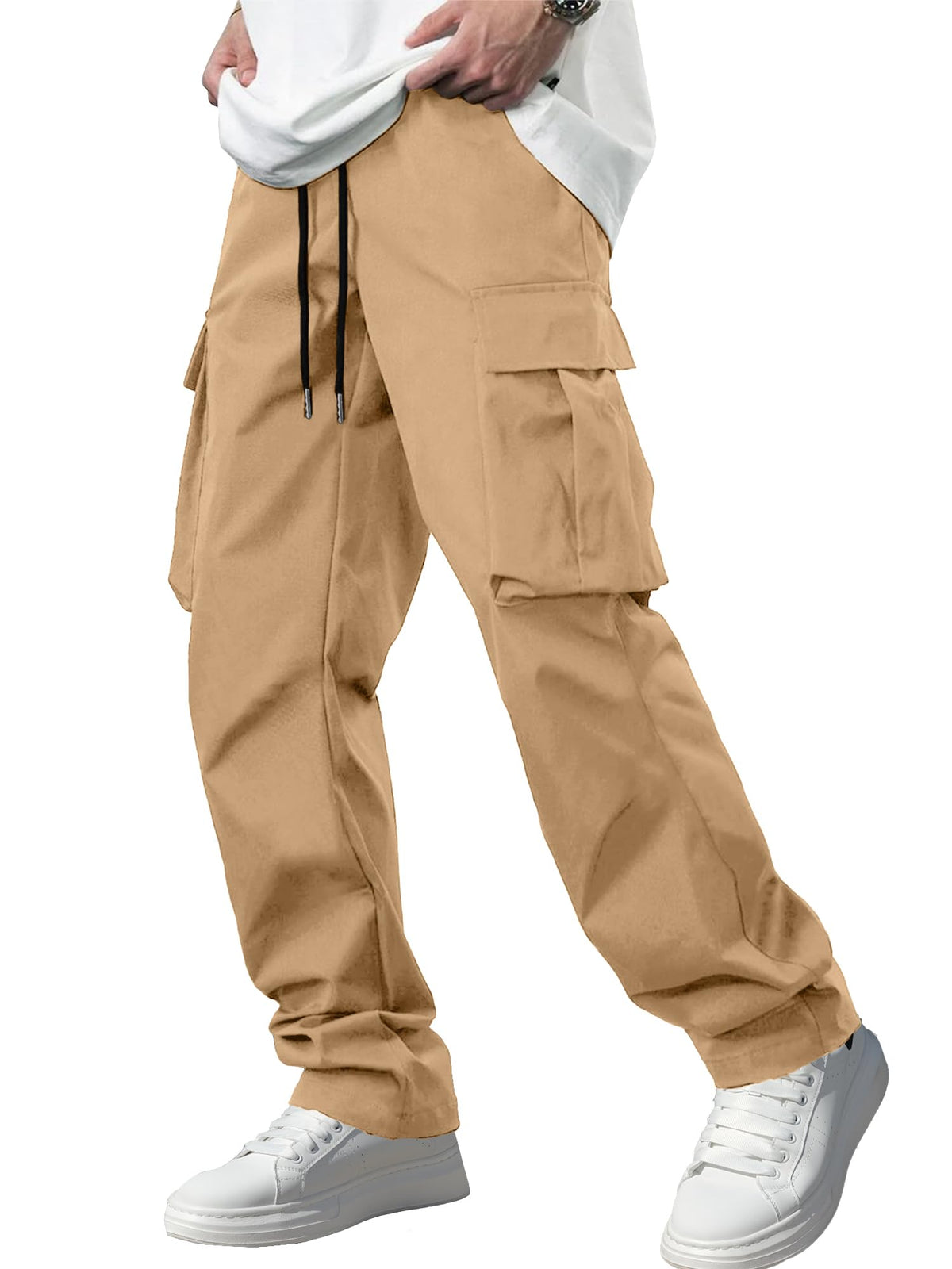 Comdecevis Men's Casual Cargo Pants Tactical Work Pants with Pockets