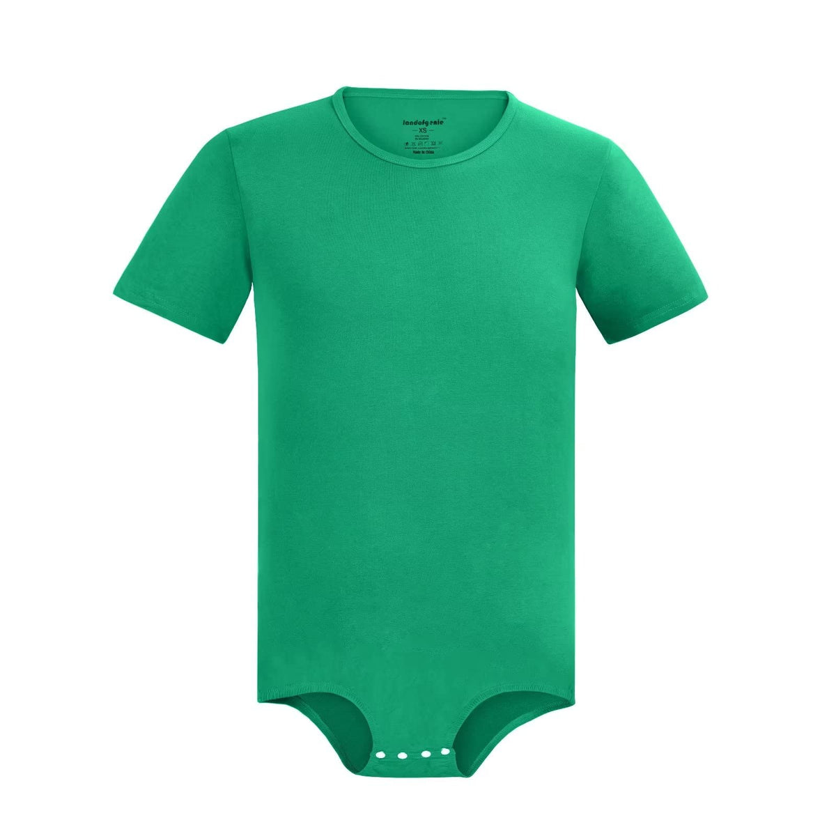 Landofgenie Mens Short Sleeve Onesie Solid Basic Bodysuit Pajama