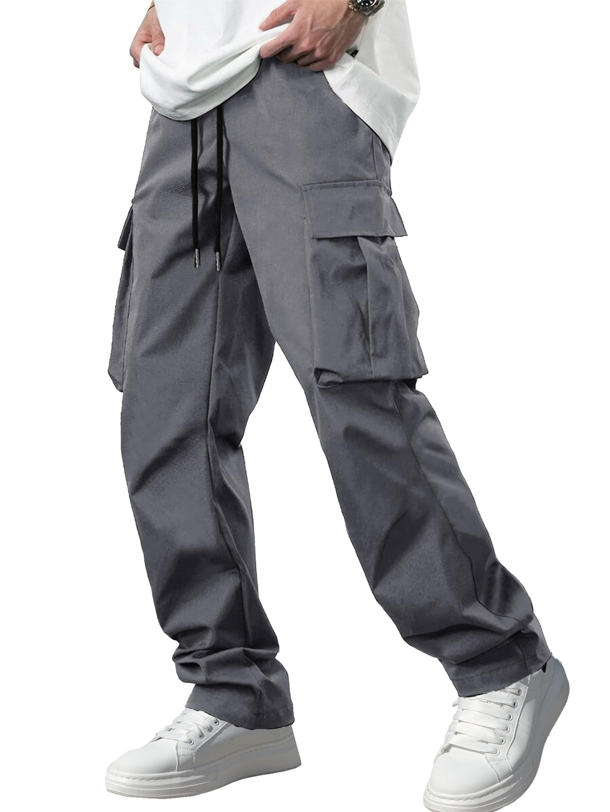 Comdecevis Men's Casual Cargo Pants Tactical Work Pants with Pockets