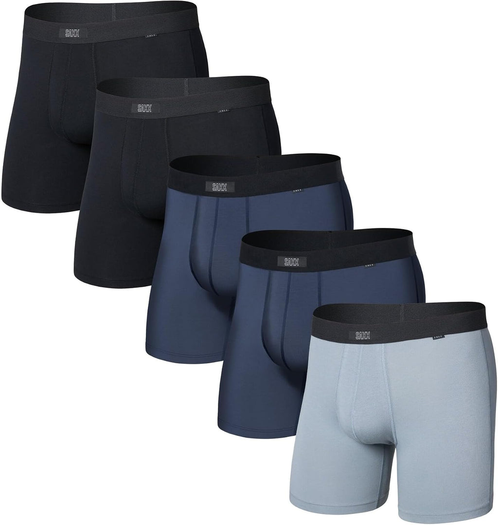 SAXX Underwear Co. Men's 3Six Five Pouch-Free Cotton Boxer Brief 5-Pack