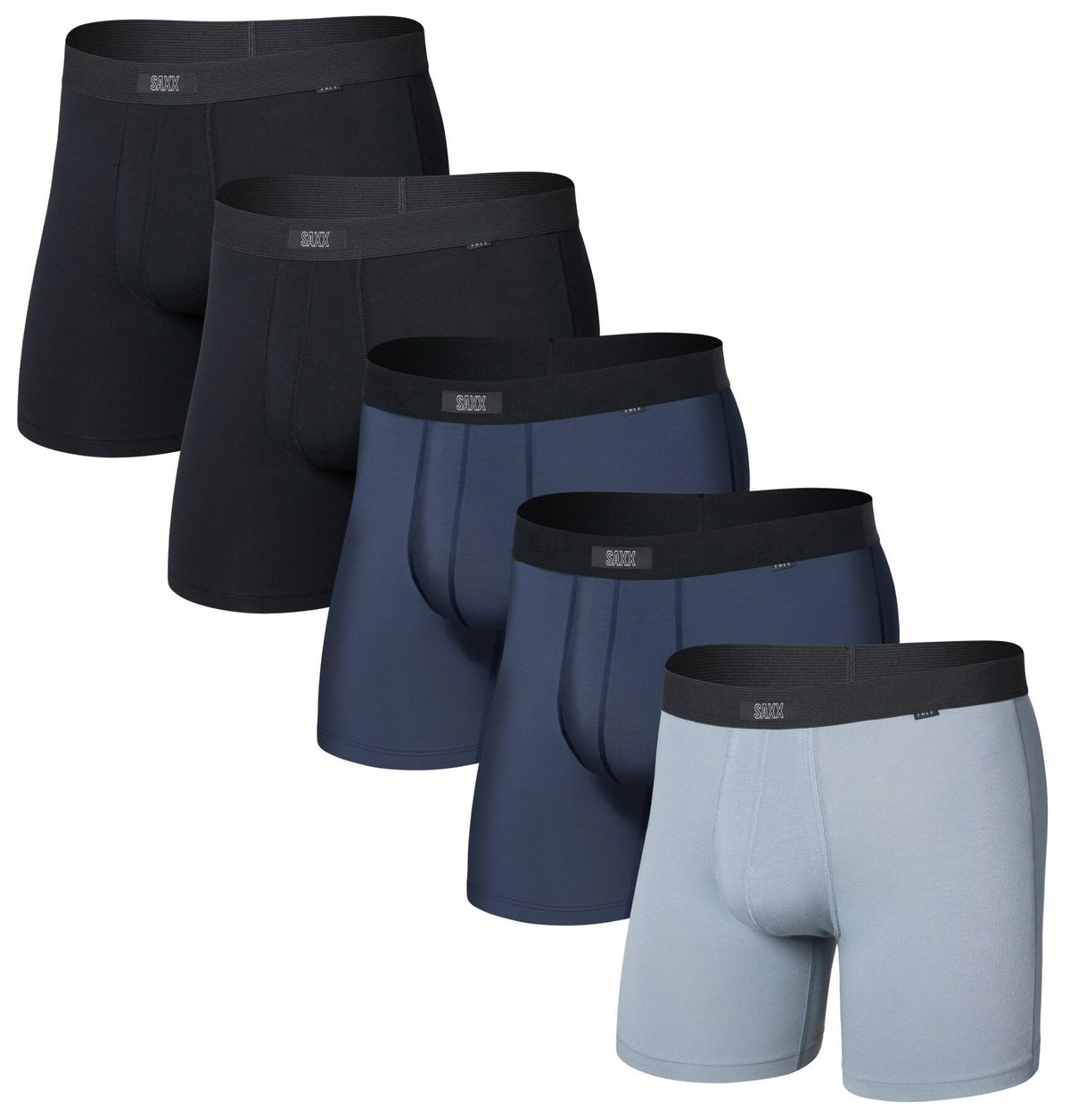 SAXX Underwear Co. Men's 3Six Five Pouch-Free Cotton Boxer Brief 5-Pack