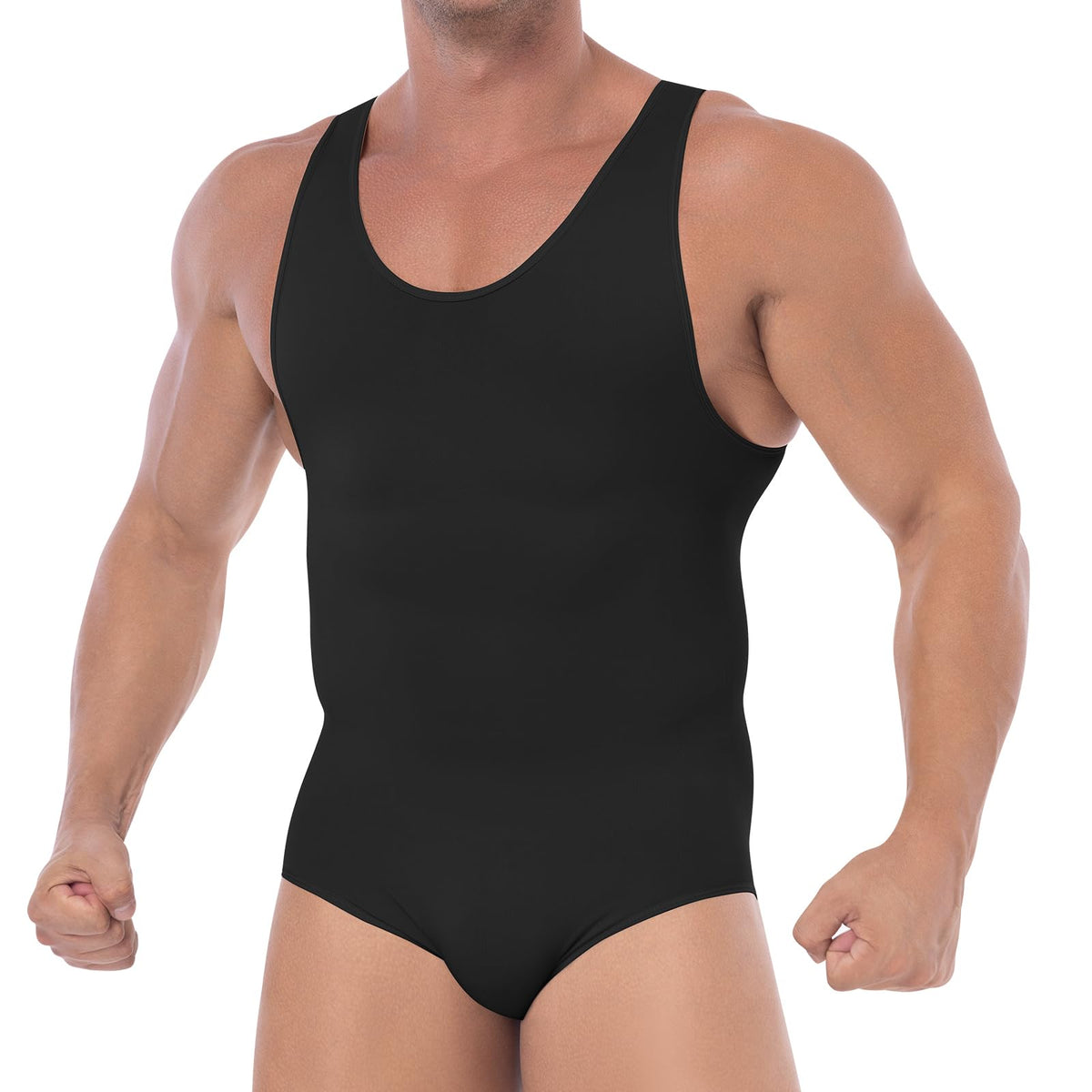 Mens Shapewear Compression Bodysuit Tummy Control Full Body Shaper
