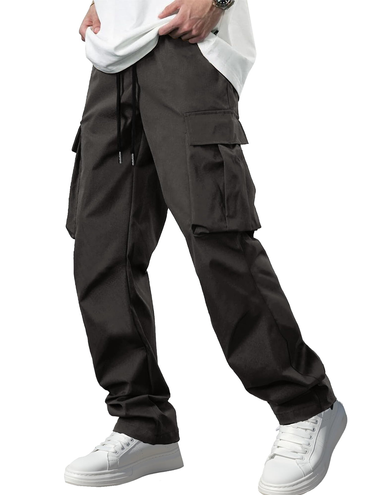 Comdecevis Men's Casual Cargo Pants Tactical Work Pants with Pockets