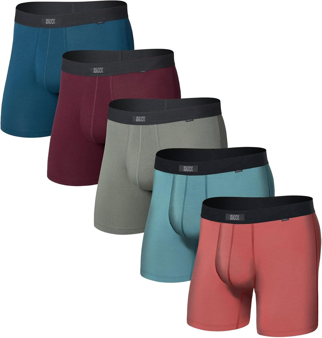 SAXX Underwear Co. Men's 3Six Five Pouch-Free Cotton Boxer Brief 5-Pack