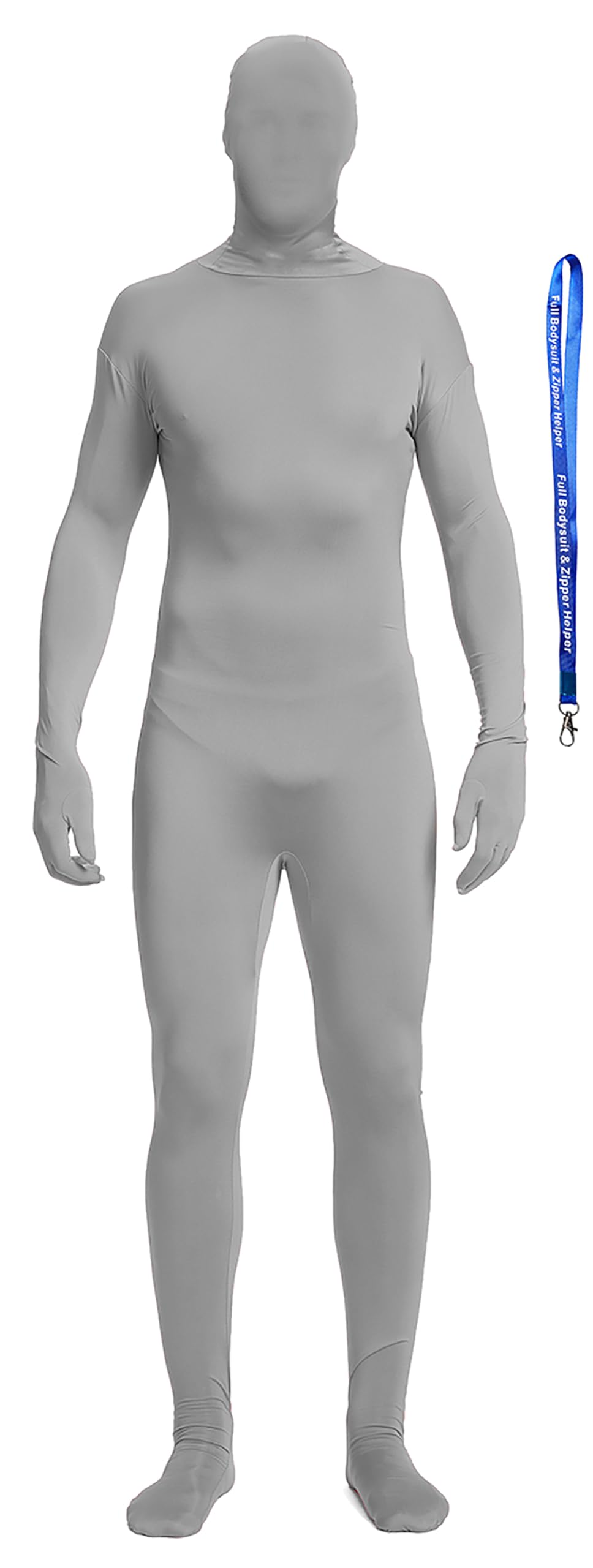 Full Bodysuit Include Zipper Helper Unisex Spandex Stretch Adult Costume Zentai Disappearing Man Body Suit