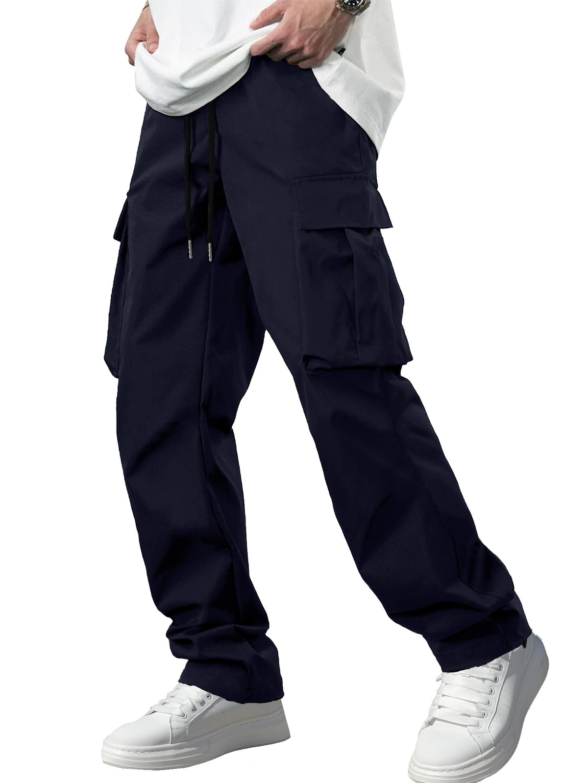 Comdecevis Men's Casual Cargo Pants Tactical Work Pants with Pockets