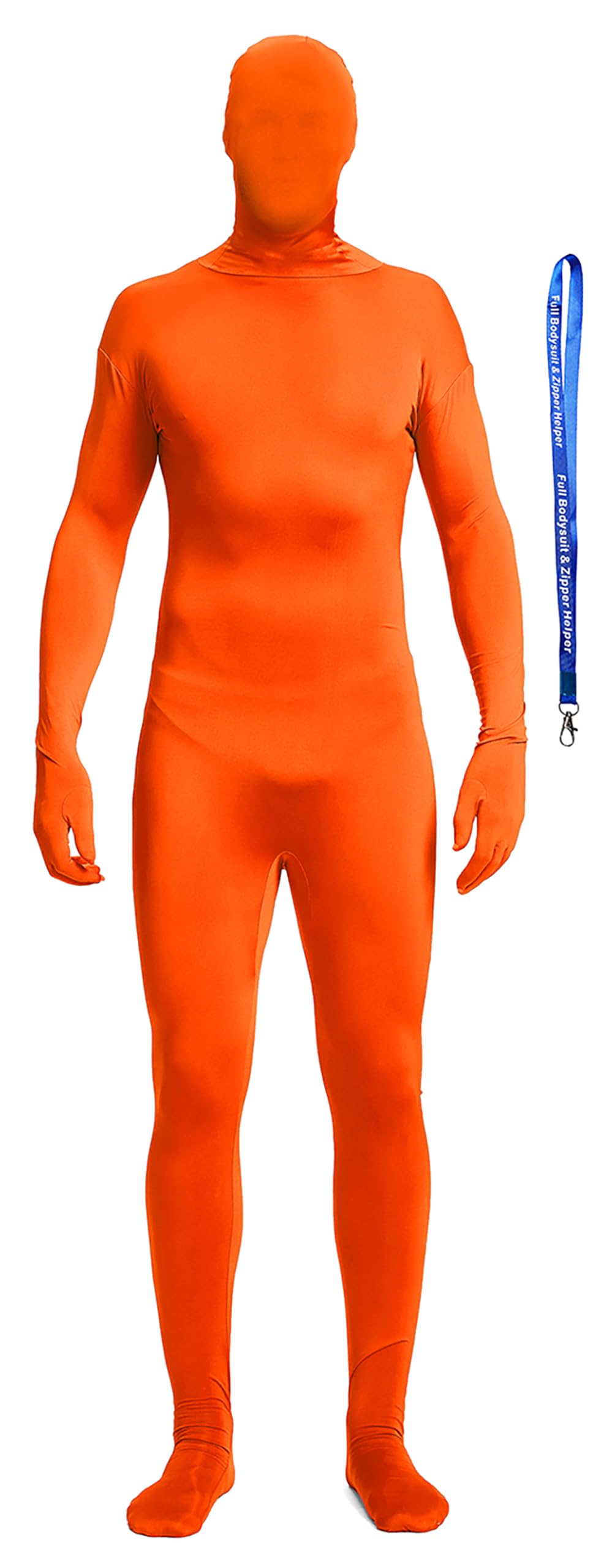 Full Bodysuit Include Zipper Helper Unisex Spandex Stretch Adult Costume Zentai Disappearing Man Body Suit