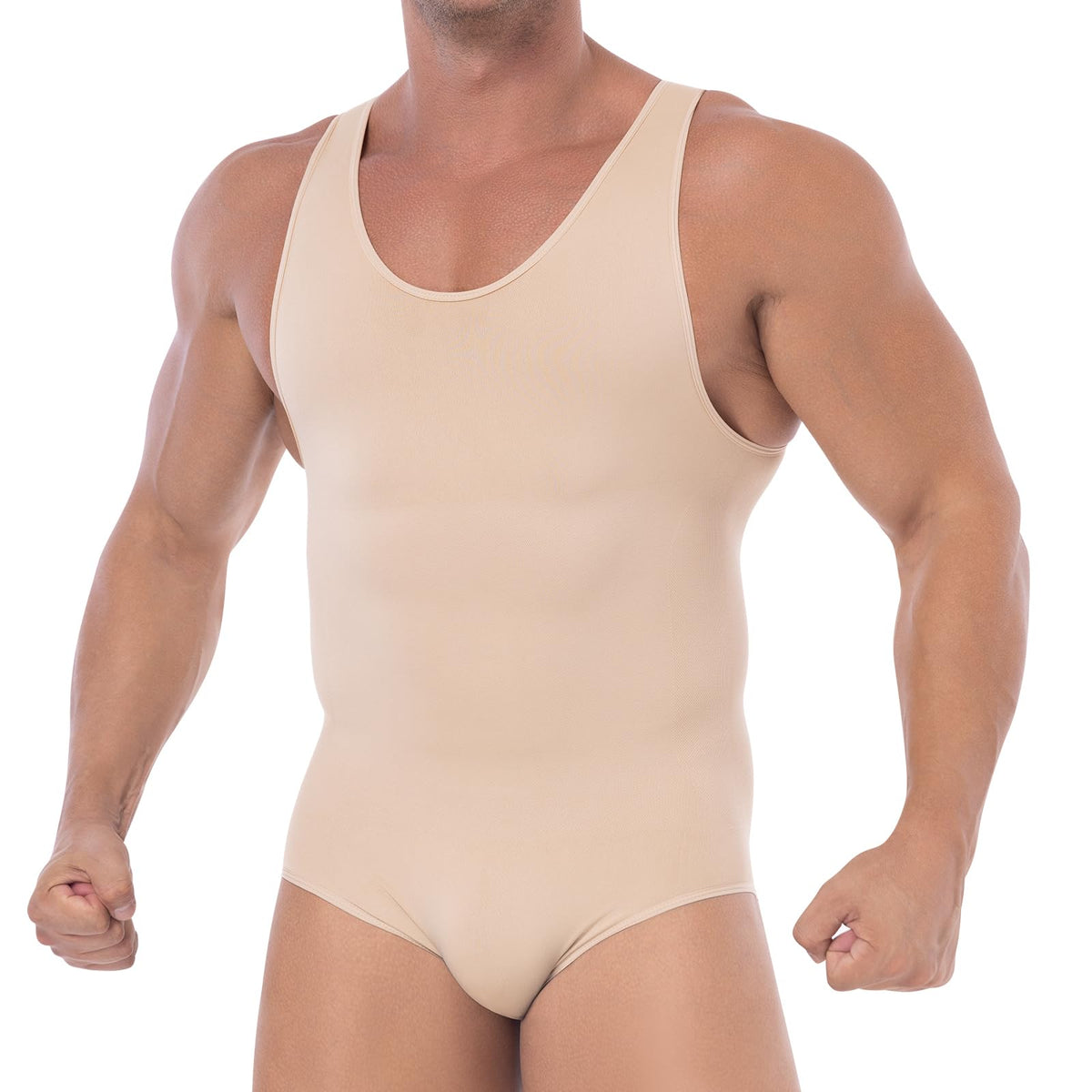 Mens Shapewear Compression Bodysuit Tummy Control Full Body Shaper