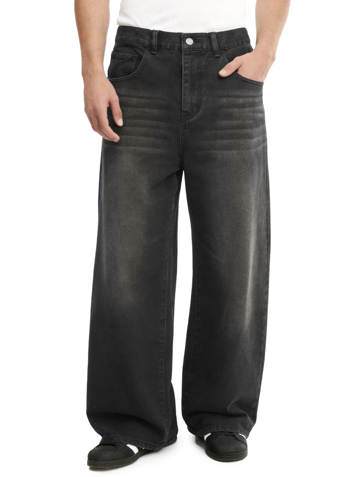 Comdecevis Men's Baggy Fit Jean Pants