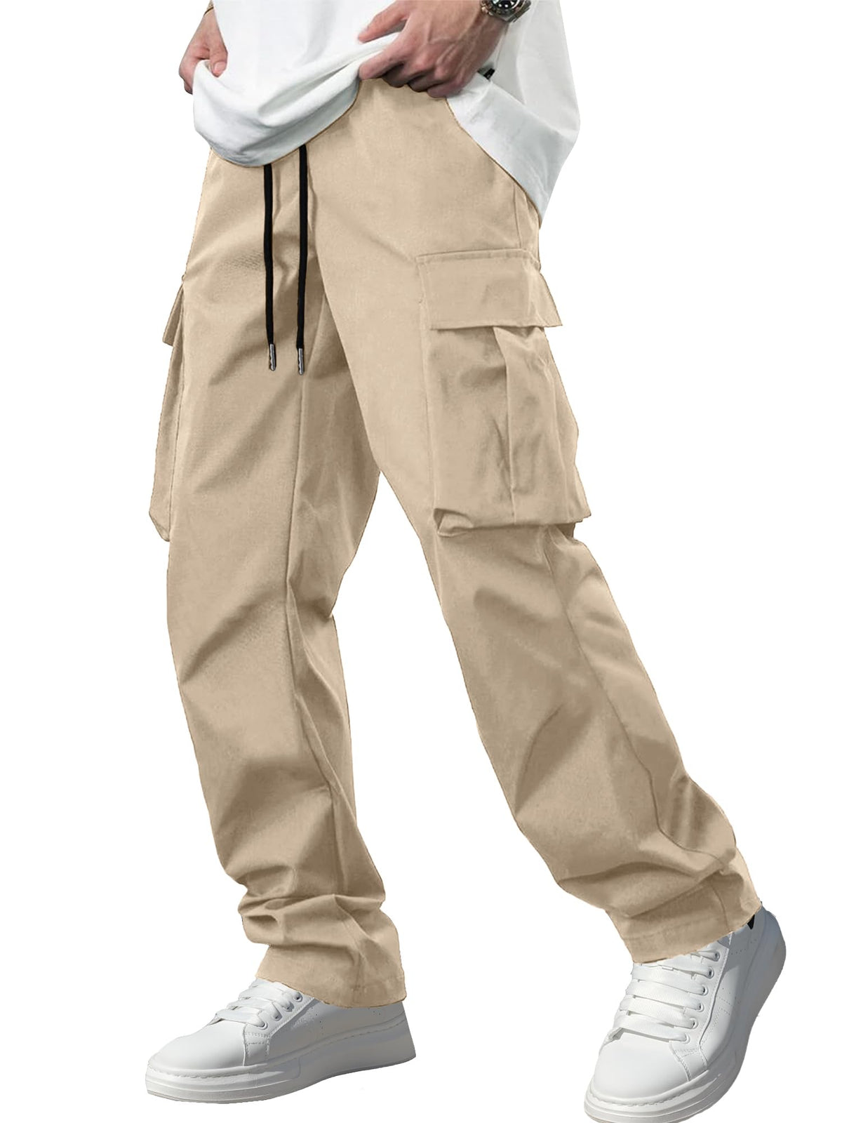 Comdecevis Men's Casual Cargo Pants Tactical Work Pants with Pockets