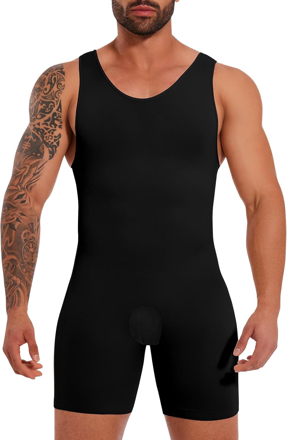 Mens Body Shaper Compression Bodysuit Shapewear Fajas Para Hombres