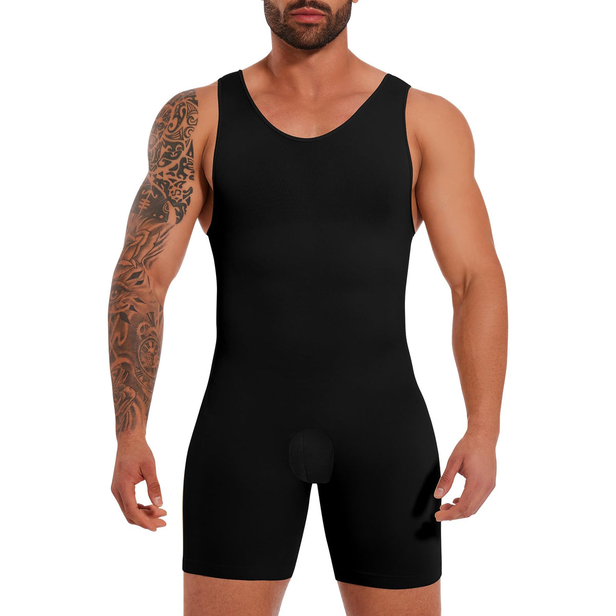 Mens Body Shaper Compression Bodysuit Shapewear Fajas Para Hombres