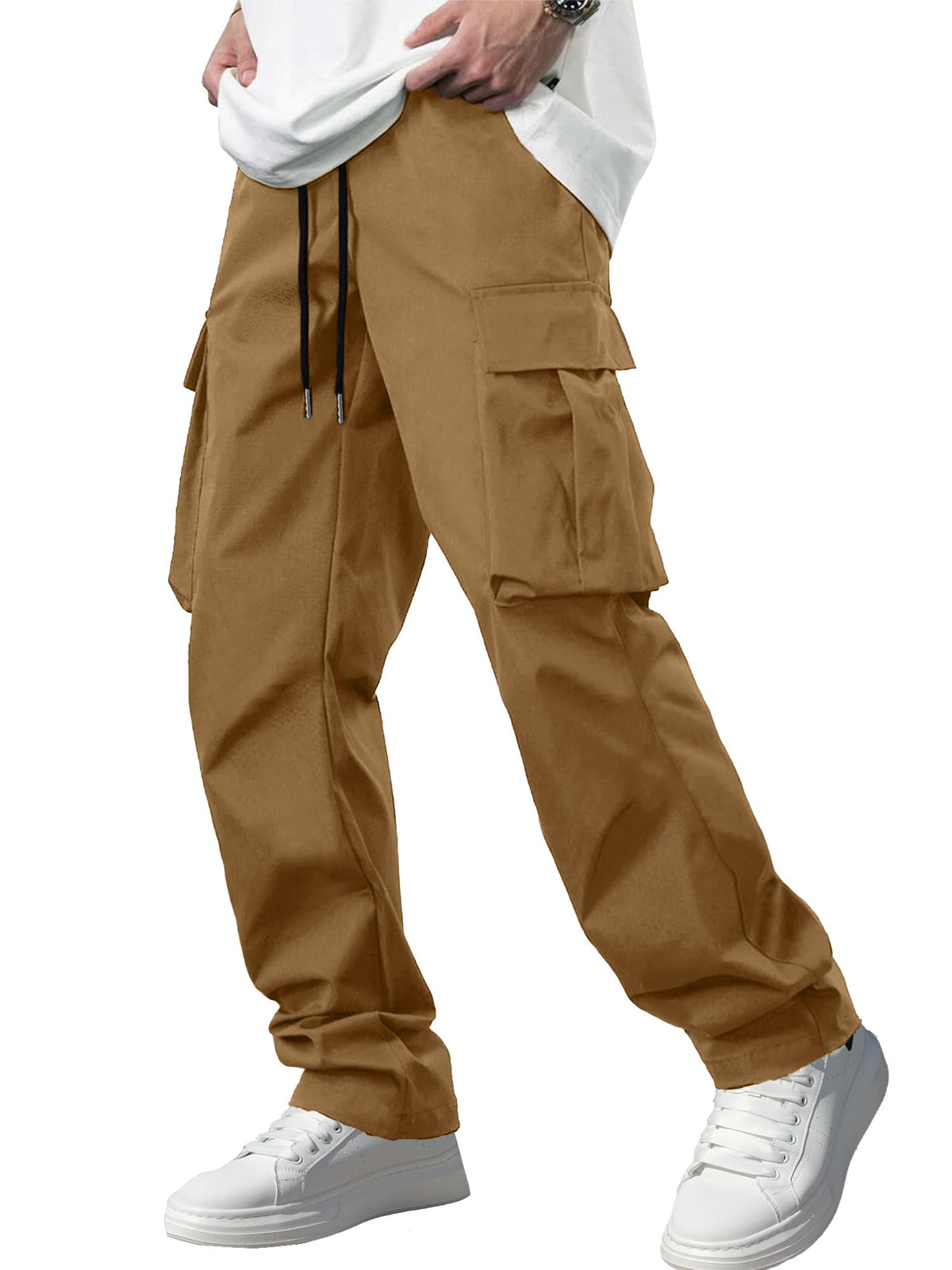 Comdecevis Men's Casual Cargo Pants Tactical Work Pants with Pockets