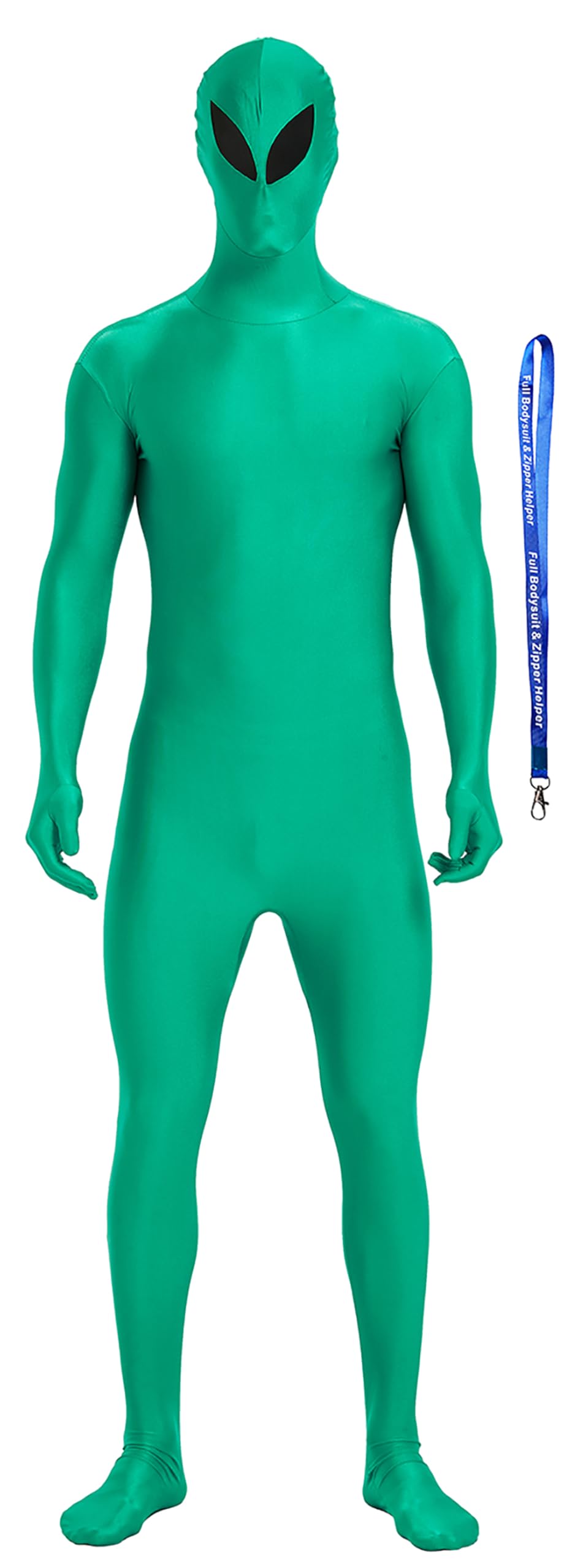 Full Bodysuit Include Zipper Helper Unisex Spandex Stretch Adult Costume Zentai Disappearing Man Body Suit