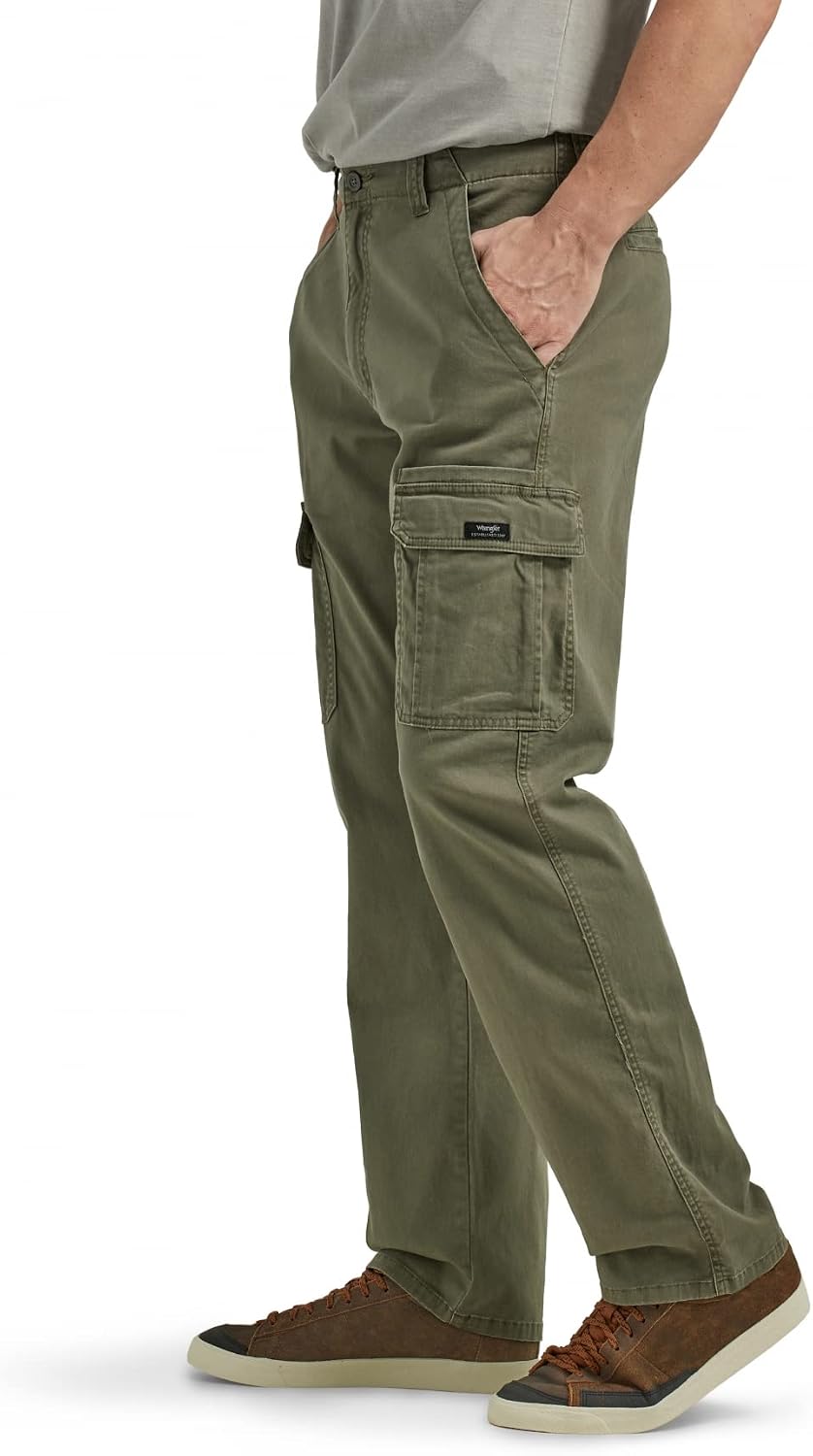Wrangler Authentics Men's Relaxed Fit Stretch Cargo Pant