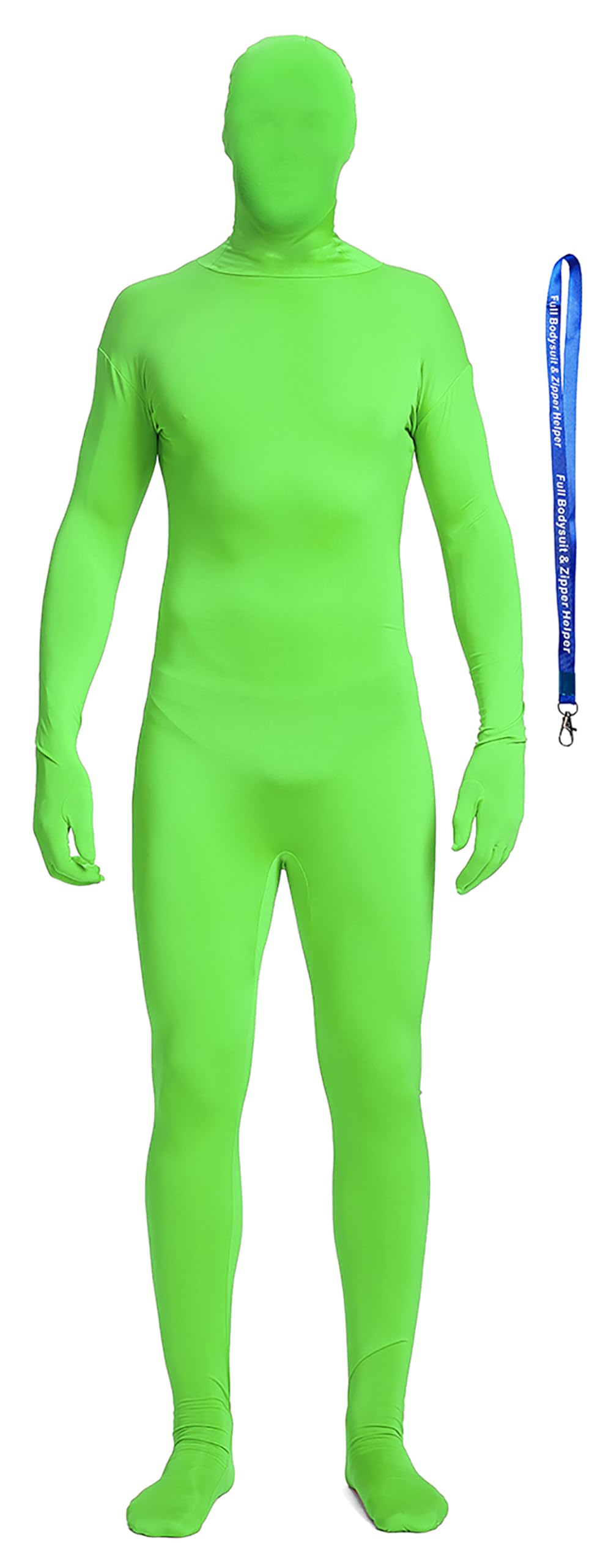 Full Bodysuit Include Zipper Helper Unisex Spandex Stretch Adult Costume Zentai Disappearing Man Body Suit