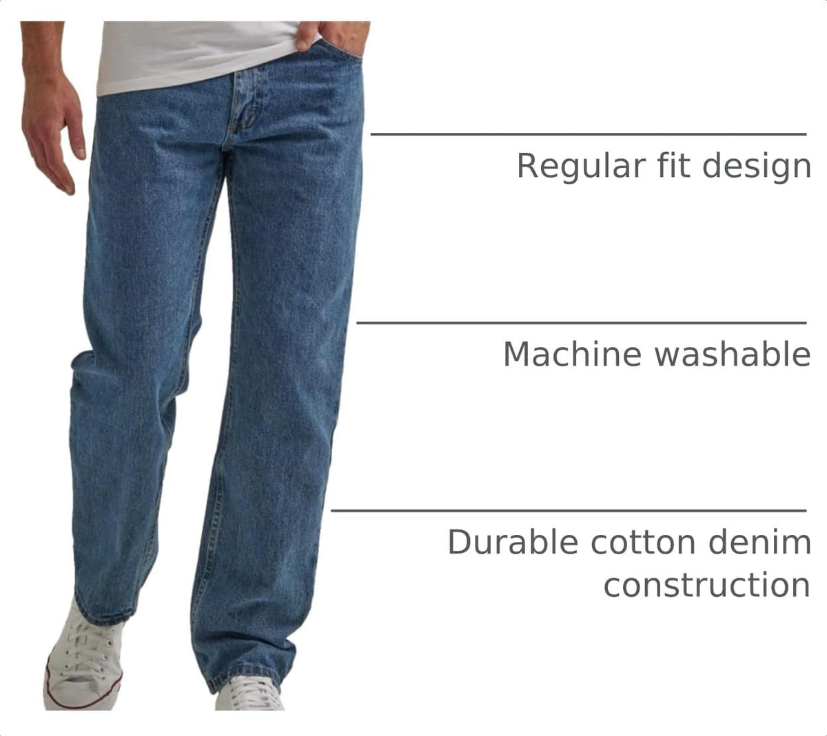 Wrangler Authentics Men's Classic 5-pocket Regular Fit Cotton Jean