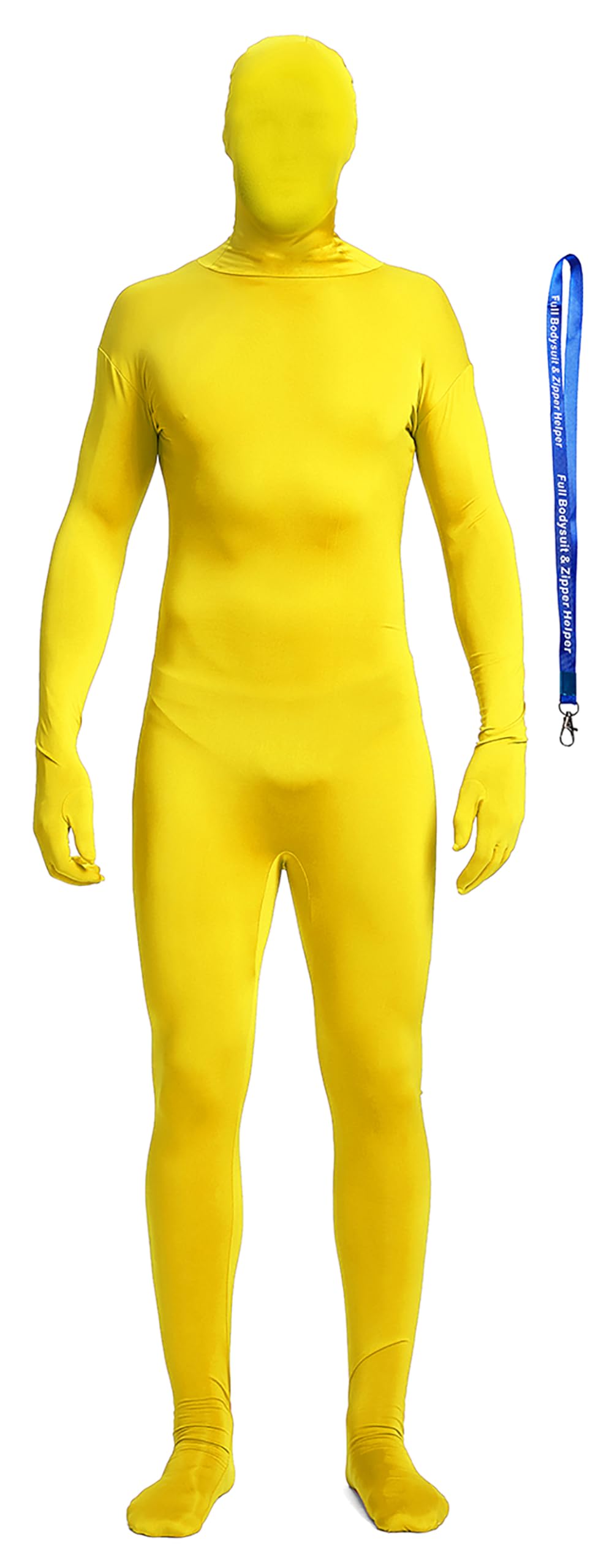 Full Bodysuit Include Zipper Helper Unisex Spandex Stretch Adult Costume Zentai Disappearing Man Body Suit