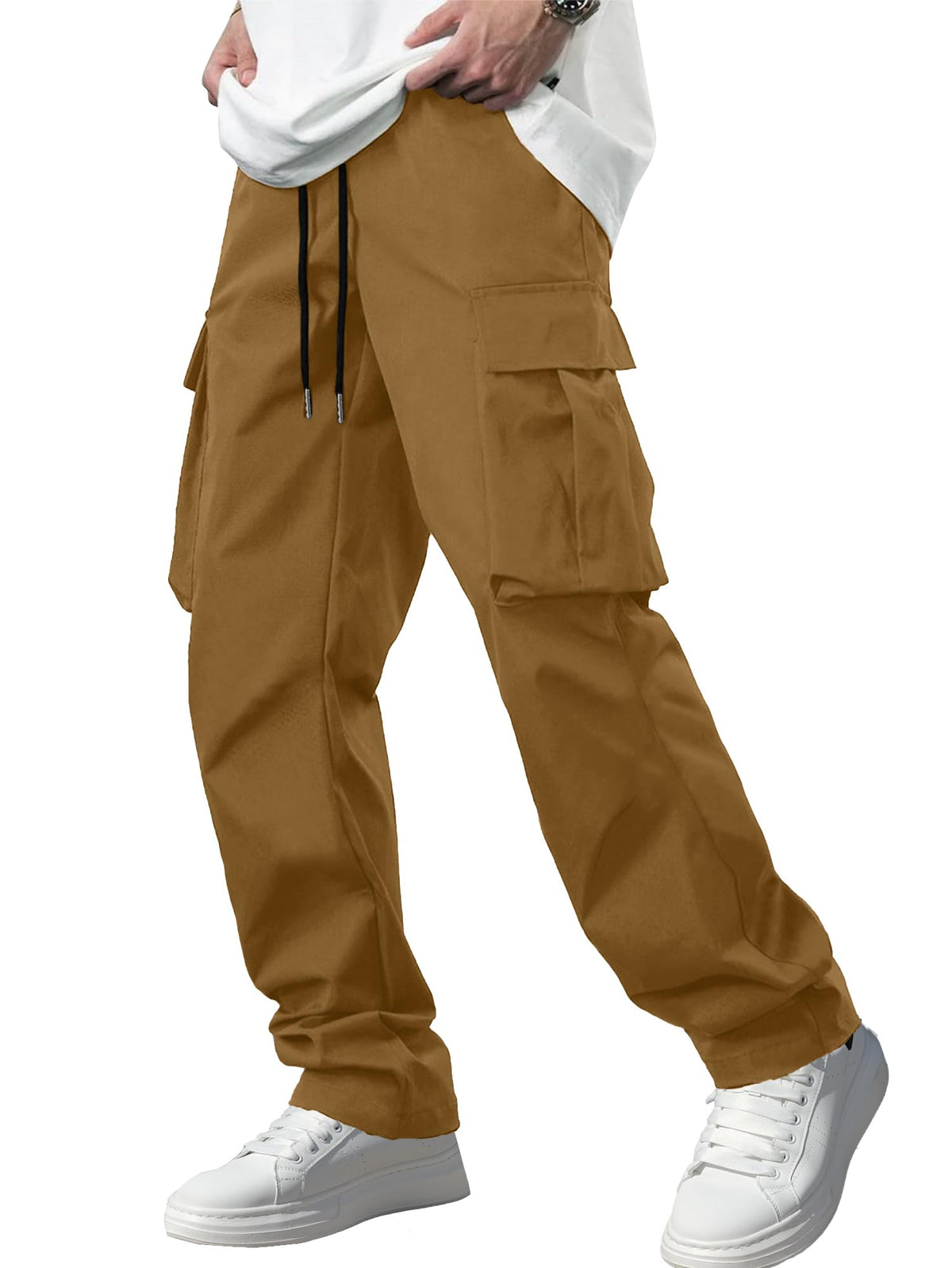 Comdecevis Men's Casual Cargo Pants Tactical Work Pants with Pockets