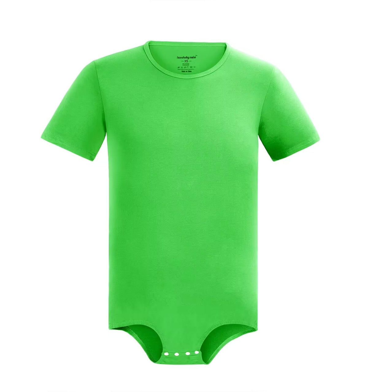 Landofgenie Mens Short Sleeve Onesie Solid Basic Bodysuit Pajama