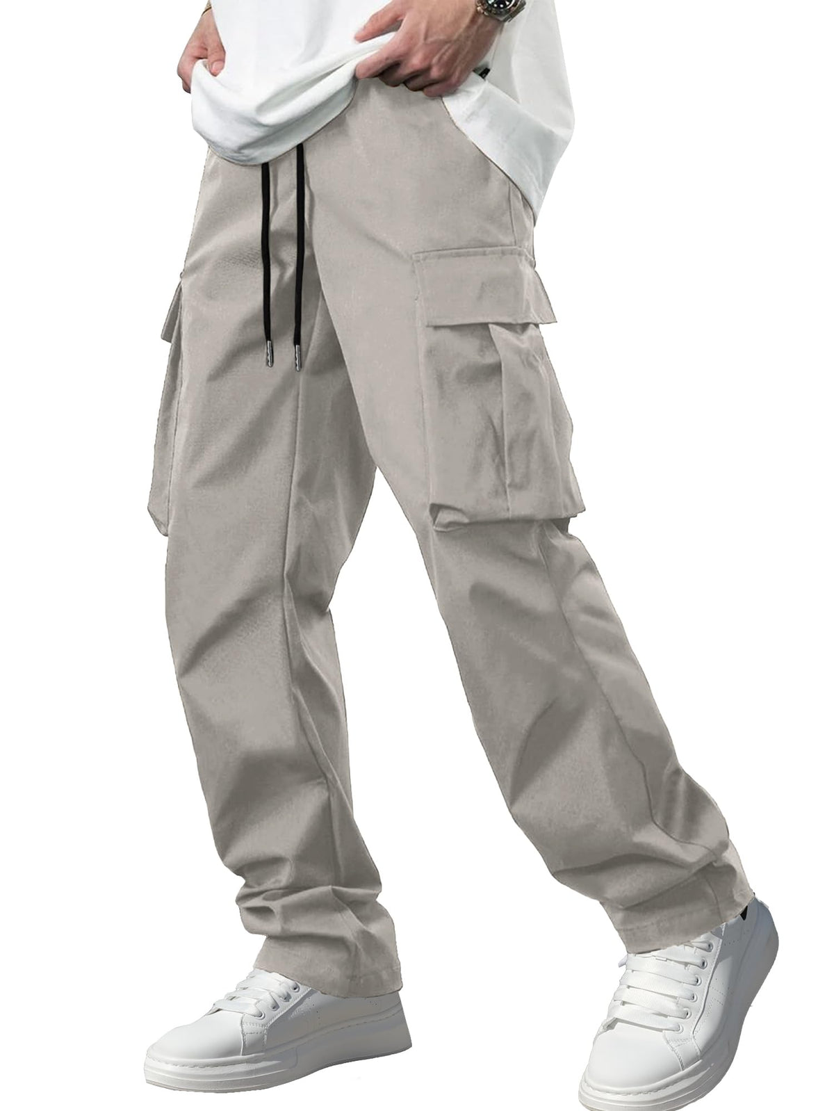 Comdecevis Men's Casual Cargo Pants Tactical Work Pants with Pockets