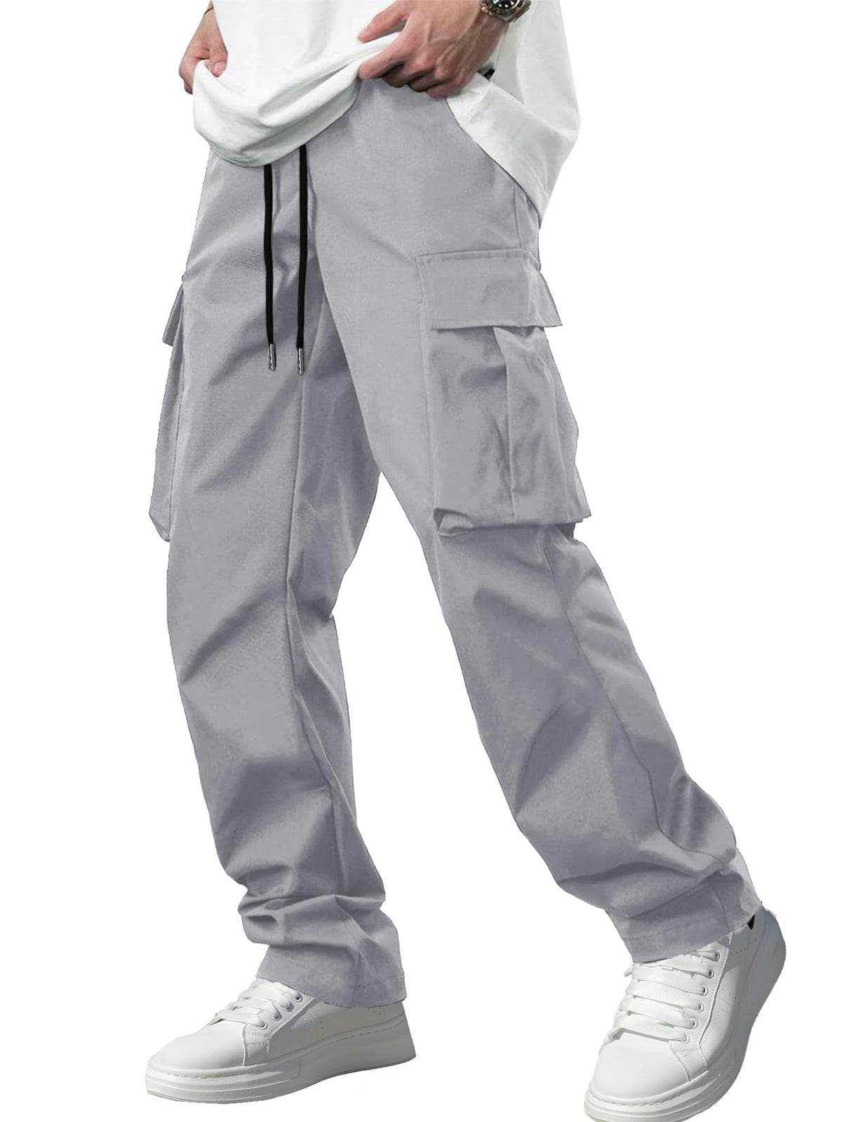 Comdecevis Men's Casual Cargo Pants Tactical Work Pants with Pockets