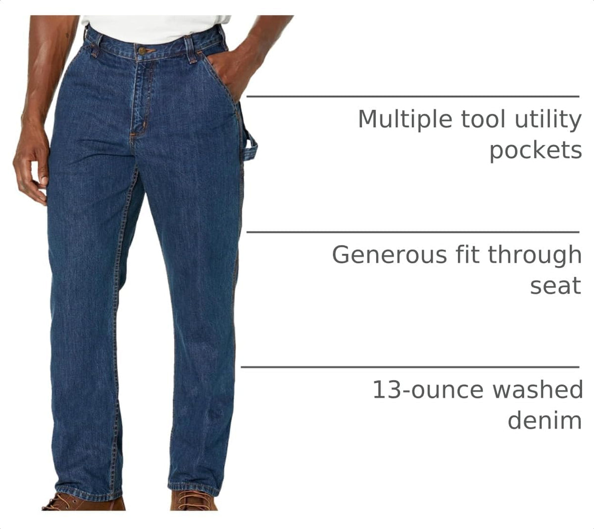 Carhartt Men's Loose Straight Denim Dungaree