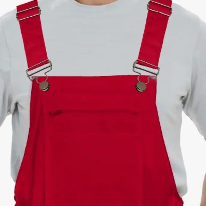 Workidea Men's Bib Overall with metal gourd easy clip Cotton Mix Comfortable Menswear