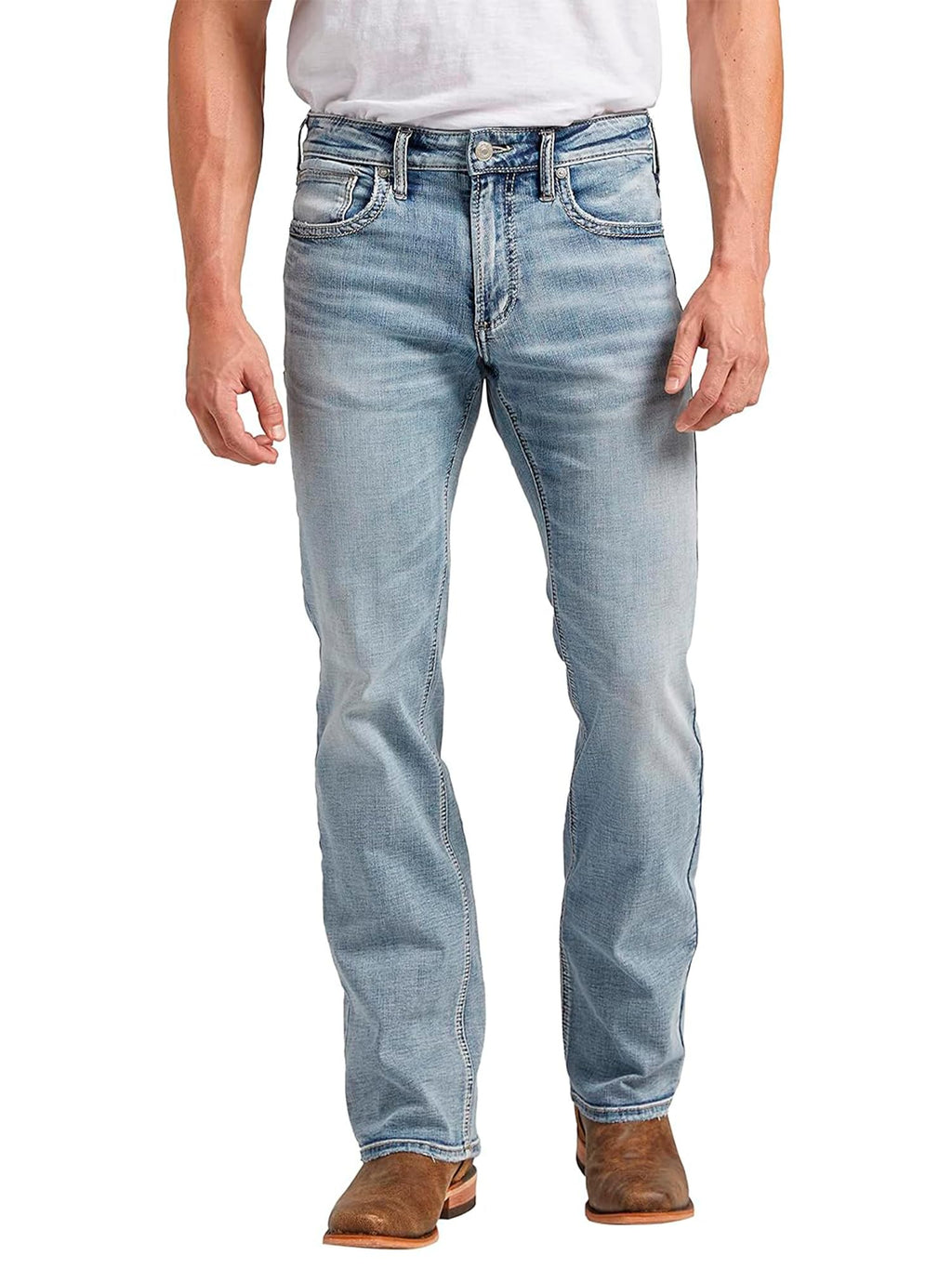 Silver Jeans Co. Mens Jace Slim Fit Bootcut Jeans