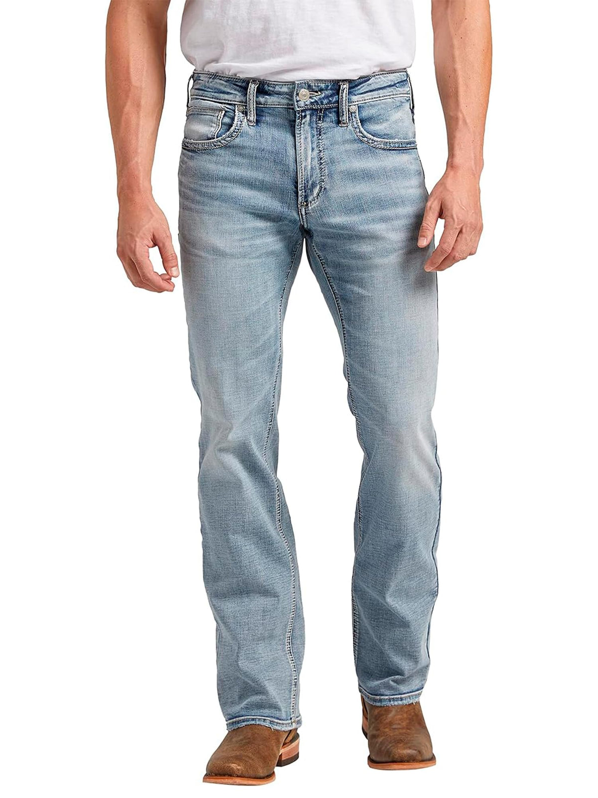 Silver Jeans Co. Mens Jace Slim Fit Bootcut Jeans