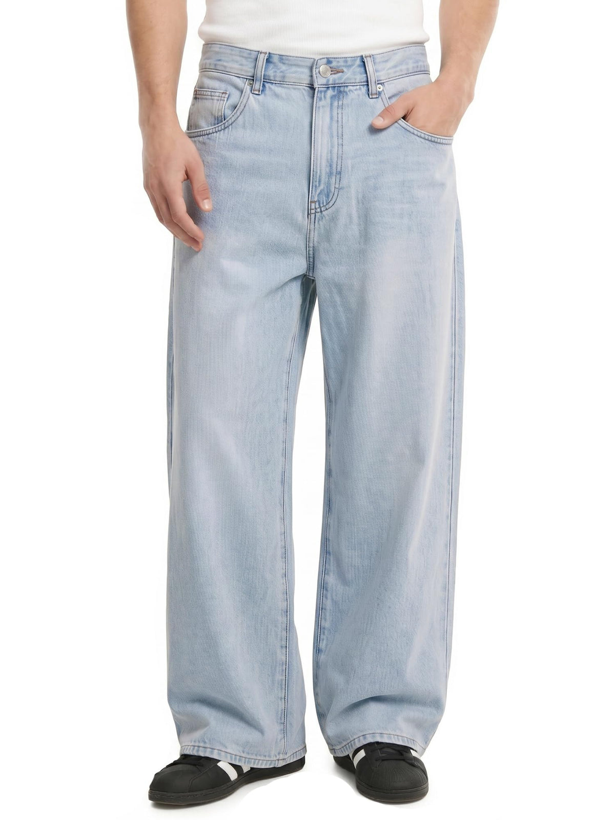 Comdecevis Men's Baggy Fit Jean Pants