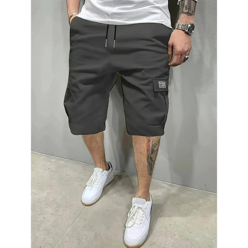 3-Piece Men's Shorts Set - Brown Black & Green - Slanted Pockets - 3-Piece Bottoms for Everyday Use Menswear Overalls shorts men ,Perfect for Street Style, Skateboarding, and Camping