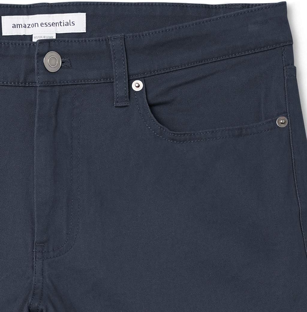 Amazon Essentials Men's 5-Pocket Stretch Twill Jeans-Inspired Casual Pants, Navy, 36W x 31L