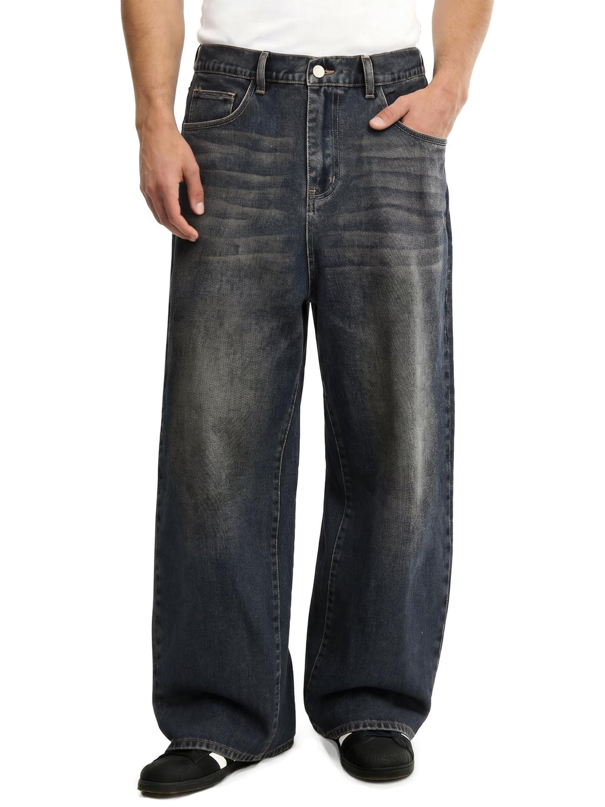 Comdecevis Men's Baggy Fit Jean Pants