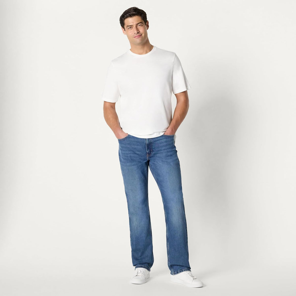 Amazon Essentials Men's Relaxed-Fit Heavyweight Rigid Jeans, 5 Pocket Styling