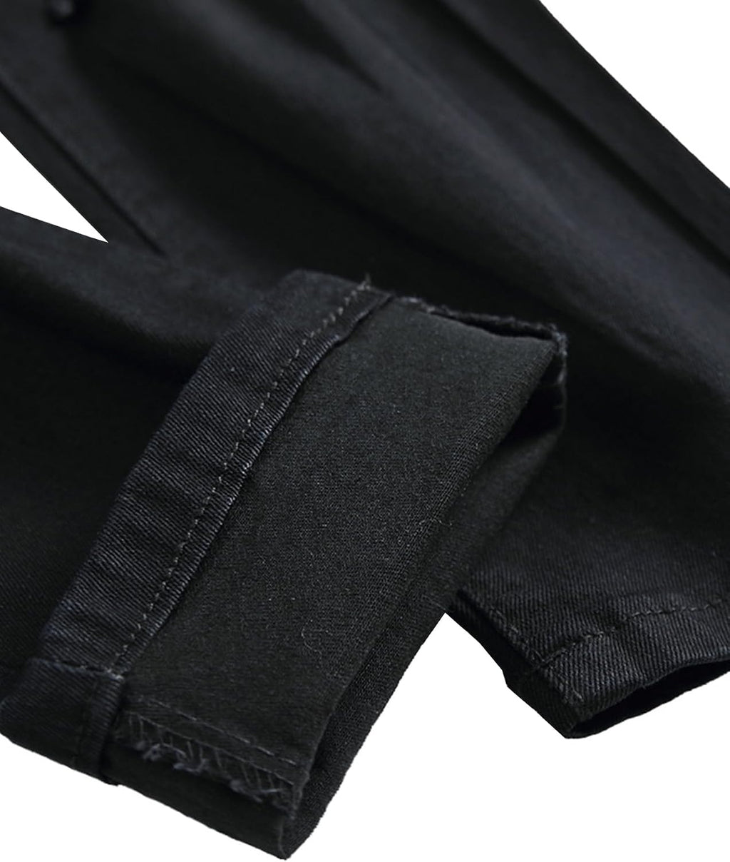 Men's Jeans Slim Fit Stretch Skinny Ripped Jeans for Men Stacked Distressed Straight Pants